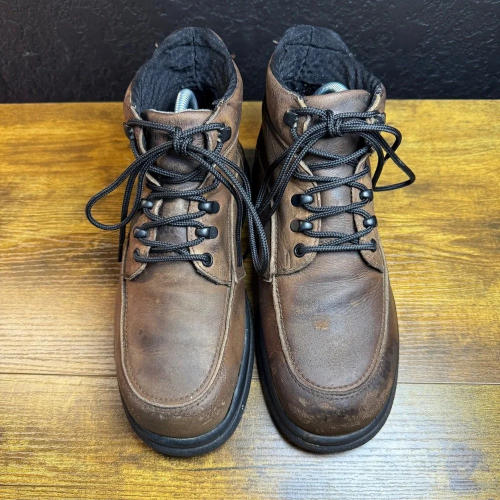 Red Wing VTG Y2K Brown Leather Moc Toe Work Boots Mens 8.5